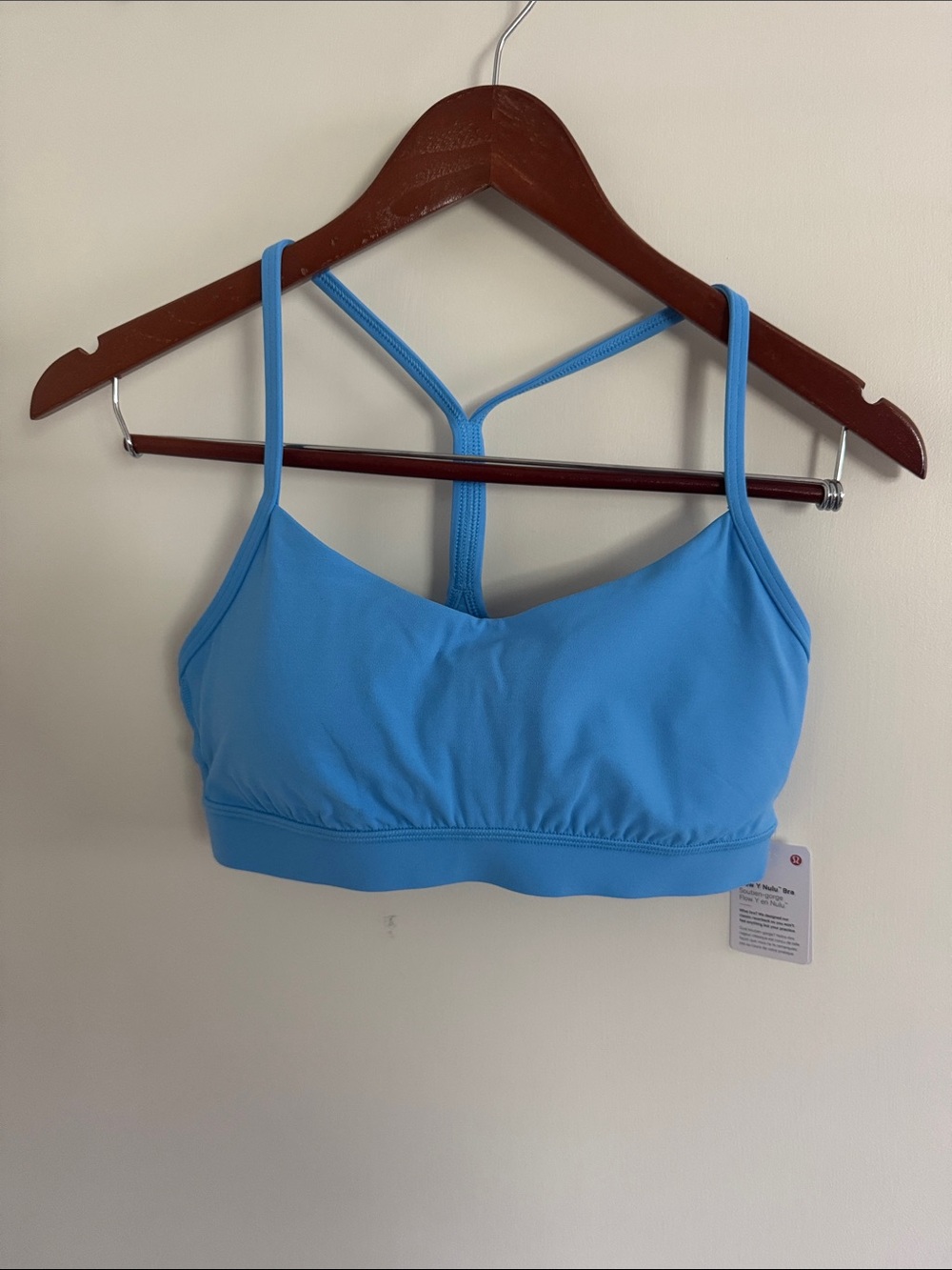 Lululemon Flow Y Bra Nulu Ocean Wave Blue Size 10 NWT Yoga Activewear